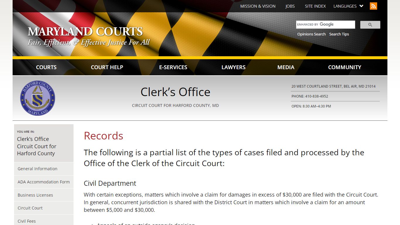 Records | Maryland Courts